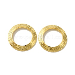 Anillos de enlace de latón, sin plomo y el cadmio, anillo redondo, real 24k chapado en oro, 18x2mm, diámetro interior: 12 mm