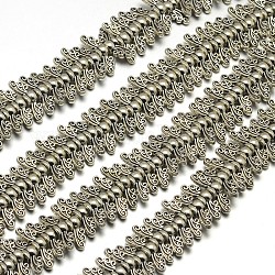 Style tibétain brins alliage d'aile de perles, sans plomb, argent antique, 4.5x14x3.5mm, Trou: 2mm, Environ 59 pcs/chapelet, 8 pouce