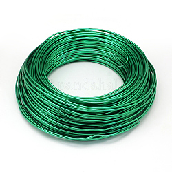 Fil d'aluminium, fil d'artisanat flexible, pour la fabrication artisanale de poupée de bijoux de perles, lime green, 17 jauge, 1.2mm, 140m/500g (459.3 pieds/500g)