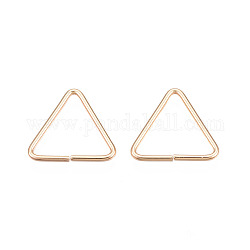 Brass Triangle Linking Ring, Buckle Clasps, Quick Link Connector, Fit for Top Drilled Beads, Webbing, Strapping Bags, Cadmium Free & Nickel Free & Lead Free, Golden, 13.5x14.5x1mm