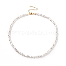 Perlenketten aus Acrylimitat für Frauen, creme-weiß, 17.72 Zoll (45 cm)