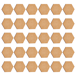 Fingerinspire 30 Stück mitteldichte Faserplatte (MDF)., für diy miniaturen modell display basis display sockel, rauchig, Hexagon, 5.15x5.95x0.3 cm