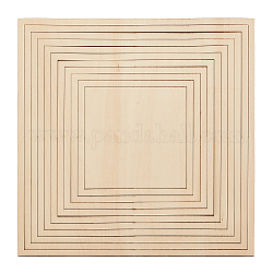 Fogli di legno, per guida piastra in argilla, quadrato, 15~35x15~35x0.42cm, 11 pc / set