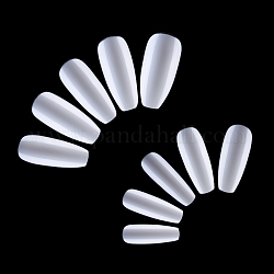 Abs樹脂のシームレスな偽爪のヒント  練習マニキュアネイルアートツール  乳白色  23~31x7.5~14mm  600個/袋