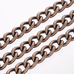 Iron Twisted Chains, Unwelded, Nickel Free, Antique Bronze, 12x9x2.5mm