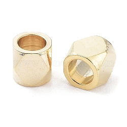 201 Stainless Steel Beads, Cube, Real 24K Gold Plated, 3x3x3mm, Hole: 2mm