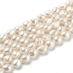 Fili di perle di perle d'acqua dolce coltivate naturali, riso, bisque, 9~11x8~9mm, Foro: 0.7 mm, circa 33pcs/filo, 12.99~13.39 pollice (33~34 cm)