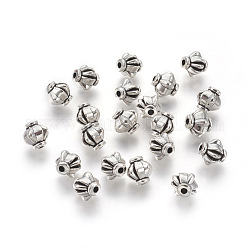 Perline di distanziatore stile tibetano,  piombo & nichel & cadmio libero, argento antico, circa 7.8 mm di spessore, Foro: 1.5 mm