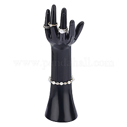 PH PandaHall 1pc Smooth Left Hand Model Black Display Stand Rack Glove Display Rack Mannequin Hands Jewelry Display Holder for Rings Bracelet Watch Home Selling Small Business, 11.6