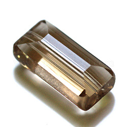 Имитация австрийских кристаллов, класс AAA, граненые, прямоугольные, серые, 10x15.5x7 мм, отверстие : 0.9~1 мм