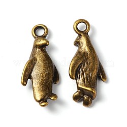 Vintage Look Tibetan Alloy Antique Bronze Plated Exotic Penguin Pendants, Lead Free, Cadmium Free and Nickel Free,  23mm long,10mm wide, 3.5mm thick, hole: 2mm