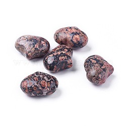 Natürlicher Leopardenfell-Jaspis-Herz-Liebesstein, Taschenpalmenstein zum Reiki-Ausgleich, 20x25x11~13 mm