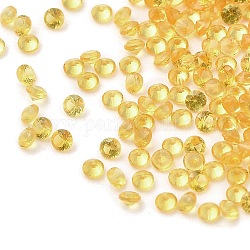 Кубического циркония кабошоны, граненых алмазов, золотые, 1.3x1 мм