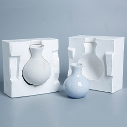 Moldes de yeso florero, herramientas de modelado, para la fabricación artesanal de cerámica, blanco floral, producto terminado: 78x100 mm