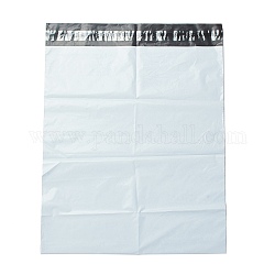 Bolsas de embalaje autoadhesivas de plástico, bolsas de correo, Rectángulo, blanco, 45x35x0.01 cm