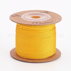 Cordes en nylon, fils de chaîne cordes, ronde, or, 1.5mm, environ 25 m / bibone 