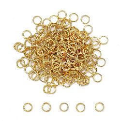 Anillos partidos de latón, anillos de salto de doble bucle, sin níquel, dorado, 5x1.2mm, aproximamente 3.8 mm de diámetro interior, aproximamente 370 unidades / 20 g