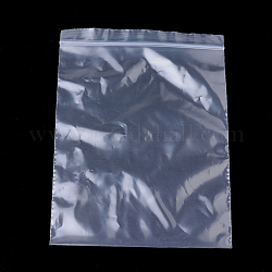 Sacs en plastique à fermeture éclair, sacs d'emballage refermables, joint haut, sac auto-scellant, rectangle, clair, 13x9x0.012 cm, épaisseur unilatérale : 2.3 mil (0.06 mm)