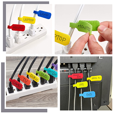 40 Etiquetas Para Cables De Nailon Reutilizables - 8 Colores Para Organizar Cables De Alimentación Y Datos En Casa Y Oficina