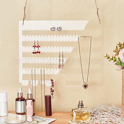 Acrylic Hanging Jewelry Organizer Earring Display Stand Wall