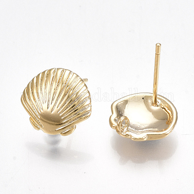 Accessoires de clous d'oreilles en laiton&nbsp;KK-S350-029G-1