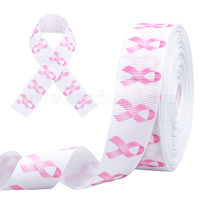 PandaHall 20 Yards Pink Ribbon, Breast Cancer Awareness Ribbon Bouquet Wrap  Ribbon Craft Ribbon Decorations for Present Ribbon Decorations Breast