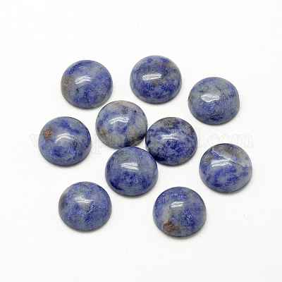 Natürliche blaue Fleck Jaspis Cabochons&nbsp;G-R416-10mm-45-1