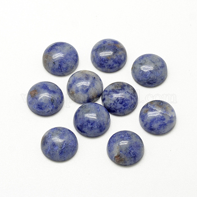 Natürliche blaue Fleck Jaspis Cabochons&nbsp;G-R416-12mm-45-1
