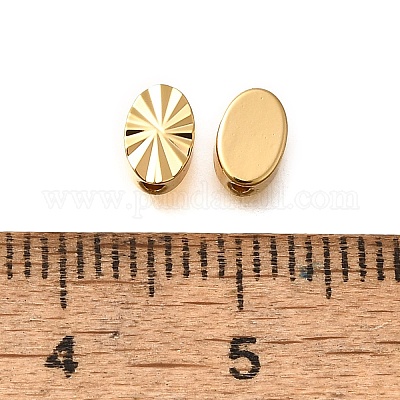 Perles en laiton texturées&nbsp;KK-Z092-01G-G-1
