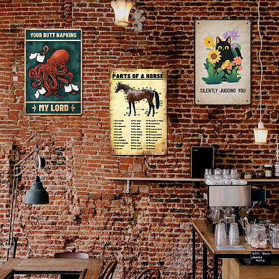Globleland horse knowledge targa in metallo vintage targa poster retro  parete in metallo targhe decorative in metallo 8×12 pollici per la casa  cucina bar fattoria caffetteria club frutteto decorazione all'ingrosso 