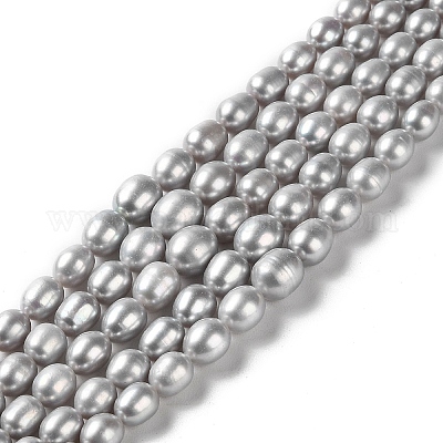 VALUED Freshwater Rice Pearls White 5-6mm (14 Strand)