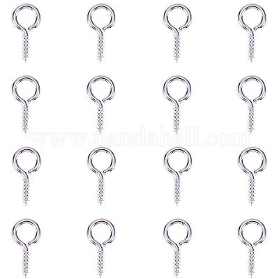 Pandahall environ 300 pcs argent fer vis oeil broche anse