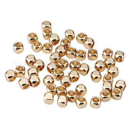 Brass Cube Beads KK-PH0004-09G-A-NR-1