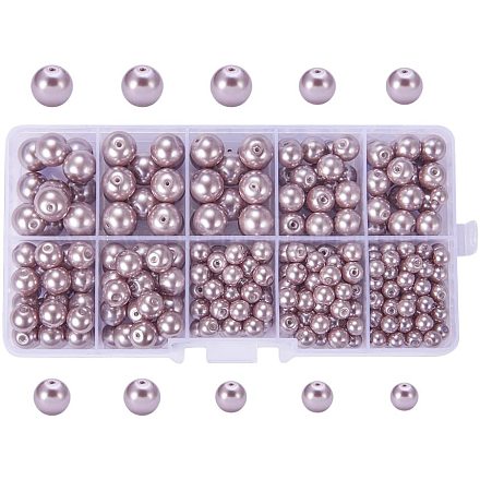 PandaHall Elite Eco-Friendly Dyed Glass Pearl Round Pearlized Bead HY-PH0009-RB085-1