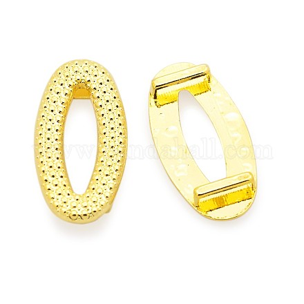 Oval Alloy Slide Charms PALLOY-P071-G-1