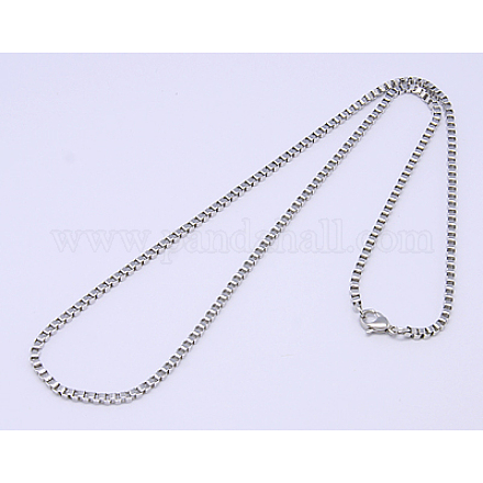 Große Valentinstag Geschenk 304 Feld Edelstahlkette Halsketten X-NJEW-507L-11-1