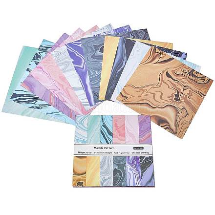 Gorgecraft 24 個装飾クラフト紙 12 スタイルアソートカラー模様紙 15.2x15.2 センチメートルカラー混合紙スクラップブックカードストックパッド diy カード作成スクラップブッキングフォトアルバムアート装飾 SCRA-GF0001-05-1