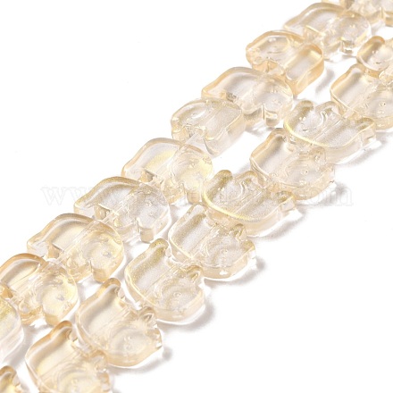 Chapelets de perles en verre transparente   GLAA-F114-03E-1
