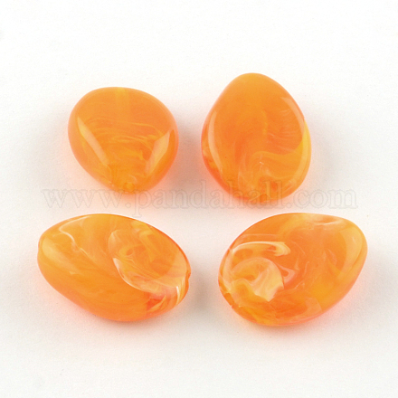 Teardrop Imitation Gemstone Acrylic Beads OACR-R042-11-1