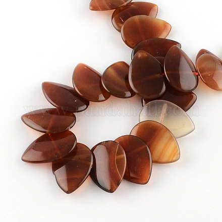 Dyed Natural Red Agate Stone Bead Strands G-R219-08-1