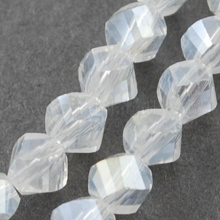 Electroplate Glass Beads Strands EGLA-R031-4mm-10-1