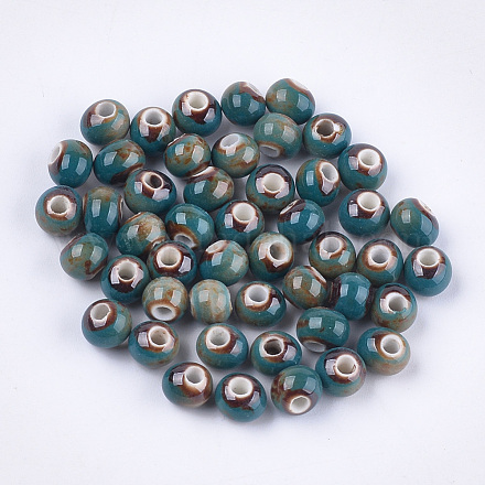 Perles en porcelaine manuelles PORC-S498-19B-11-1