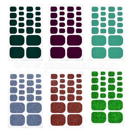 Enveloppements d'ongles scintillants de couleur unie MRMJ-N011-36-M-1