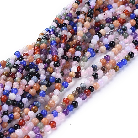 Chapelets de perles en pierre gemme naturelle X-G-F591-03-4mm-1