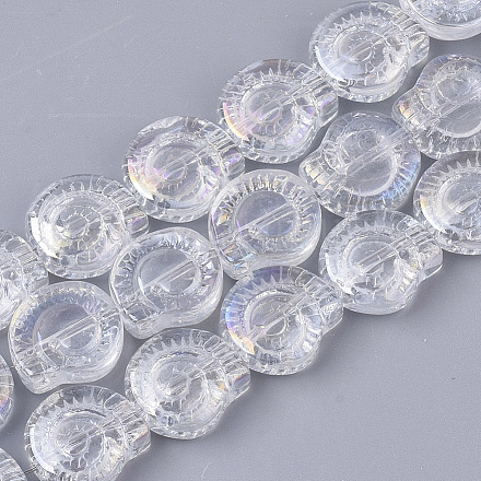 Electroplate Glass Beads Strands EGLA-S190-04-1