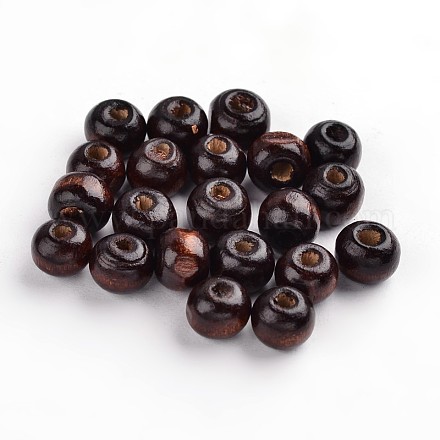 Des perles en bois naturel X-YTB022-10-1