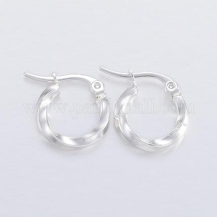 304 Stainless Steel Hoop Earrings EJEW-H327-03A-1