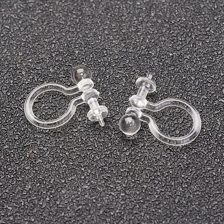 Plastic Clip-on Earring Findings X-KY-F007-04-3mm-1