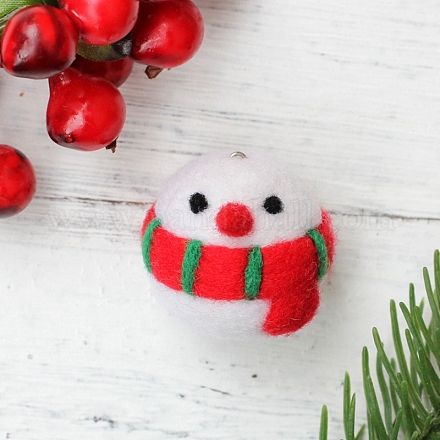 Рождественская тема брошь снеговик кактус набор для валяния иглой DIY-K055-04-1
