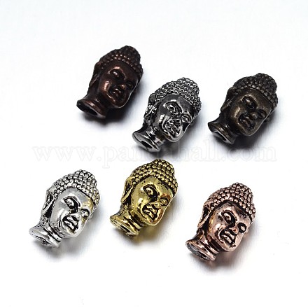 Legierung 3 d Buddha-Kopf-Perlen X-PALLOY-G052-M-1